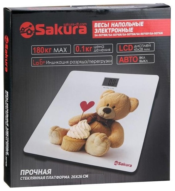 Напольные весы Sakura электронные SA-5071SB до 180 кг купить,NaN