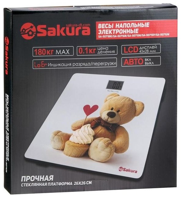 Напольные весы Sakura электронные SA-5071SB до 180 кг купить,NaN