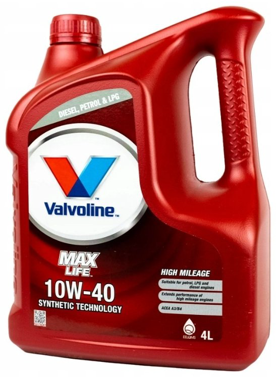 Моторное масло Полусинтетическое VALVOLINE MaxLife 10W-40 4 л купить,NaN