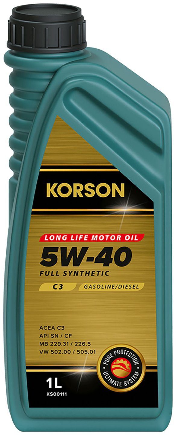 Моторное масло Синтетическое KORSON FULL SYNTHETIC 5W-40 1 л купить,NaN