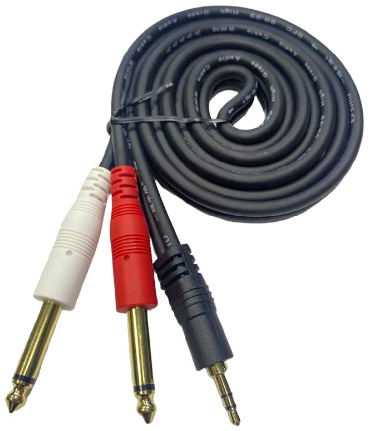 Кабель EFSHIU 3.5 mm jack - 6.3 mm jack 1.5 м