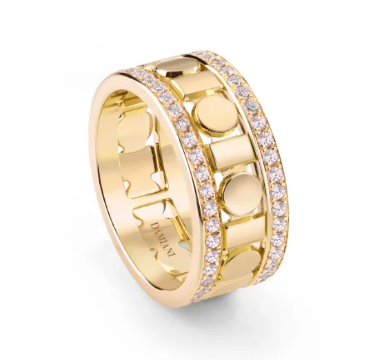 Кольцо Damiani Belle Epoque Reel 20094029 желтое золото 20.4р 10.1гр купить,NaN