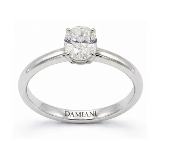 Кольцо Damiani Luce 81113495 белое золото 16.8р 2.5гр купить,2950000