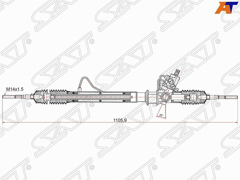 Рулевая рейка SAT гидравлическая ST-48580-65D51 купить,NaN