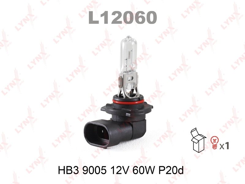 LYNXauto L12060 галогенная HB3, 1 шт