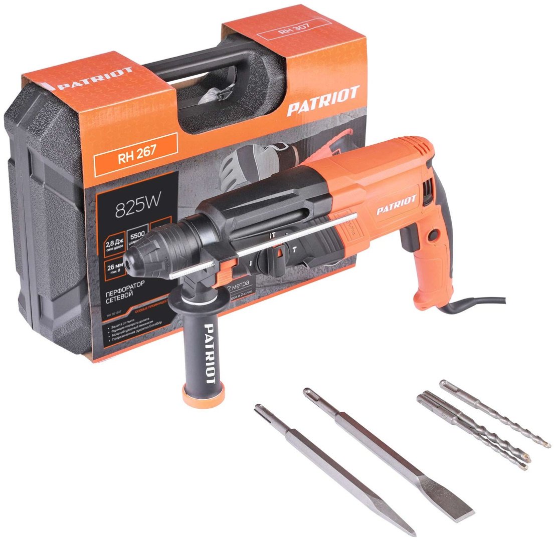 Перфоратор Patriot RH 267 2.8 Дж, SDS-Plus - ForteMarket Перфоратор Patriot RH 267 2.8 Дж, SDS-Plus купить,0