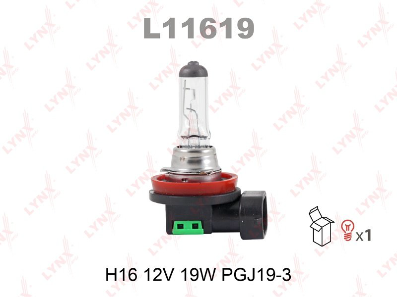 LYNXauto L11619 галогенная H16, 1 шт