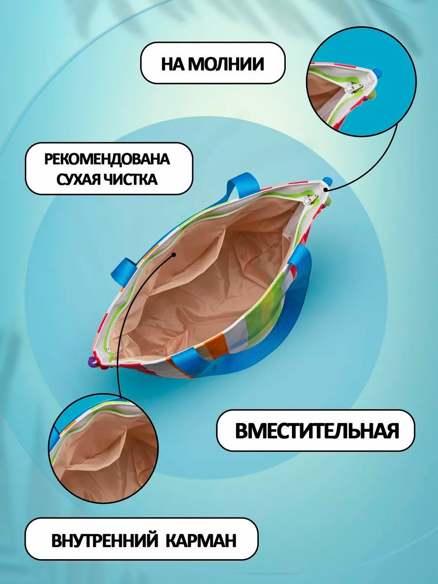 Сумка шоппер Небосой лен синий купить,NaN