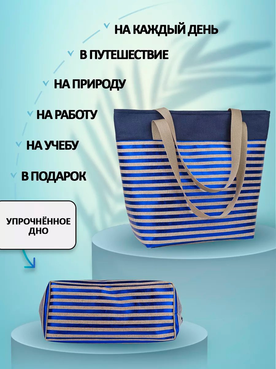 Сумка шоппер Небосой текстиль голубой купить,NaN