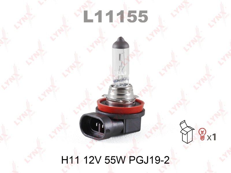 LYNXauto L11155 галогенная H11, 1 шт