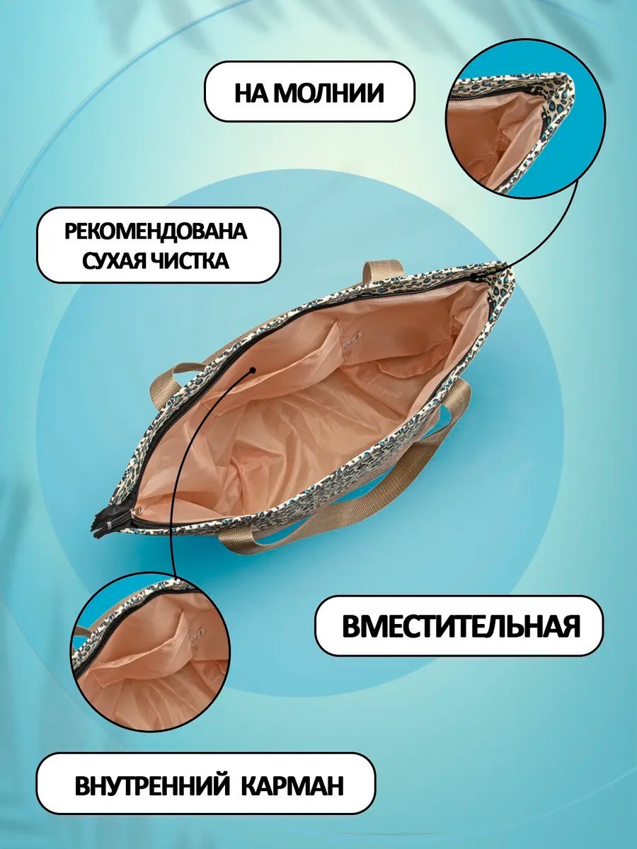Сумка шоппер Небосой текстиль бежевый купить,NaN