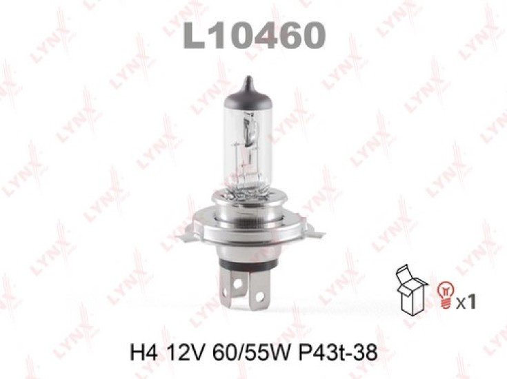LYNXauto L10460 галогенная H4, 1 шт