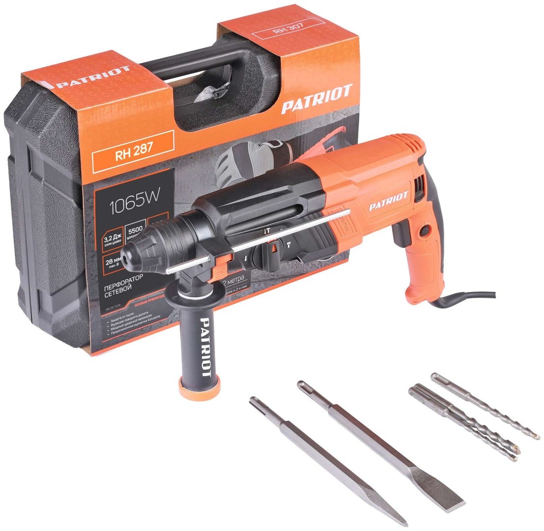 Перфоратор Patriot RH 287 3.2 Дж, SDS-Plus - ForteMarket Перфоратор Patriot RH 287 3.2 Дж, SDS-Plus купить,0