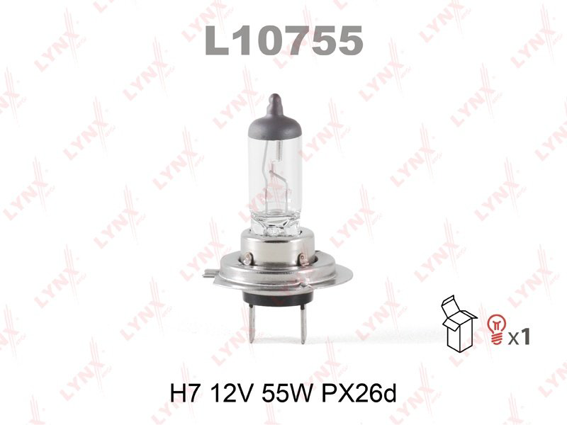 LYNXauto L10755 галогенная H7, 1 шт