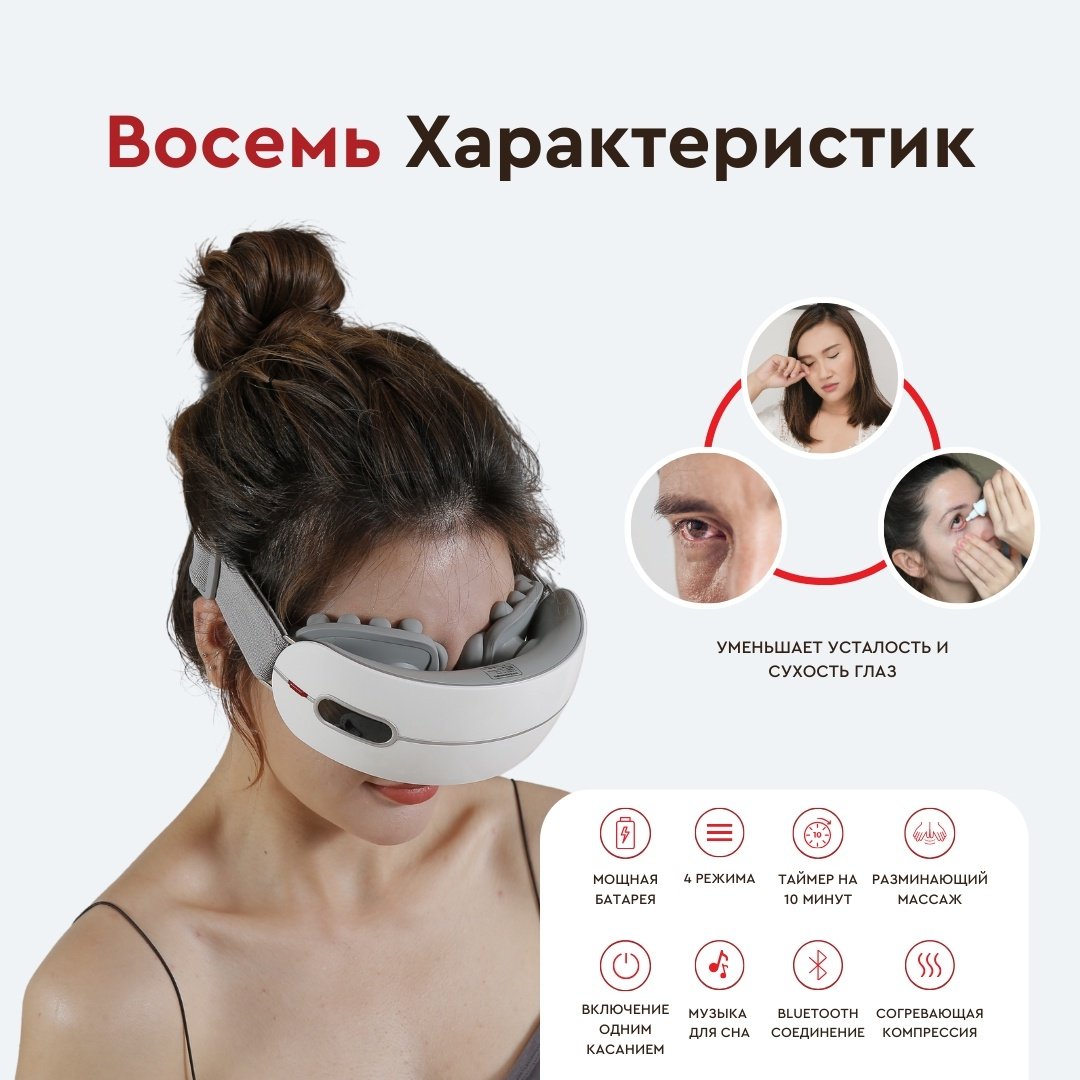 Массажер RELAXY EyeTouch ручной вибрационный, компрессионный - ForteMarket Массажер RELAXY EyeTouch ручной вибрационный, компрессионный купить,0