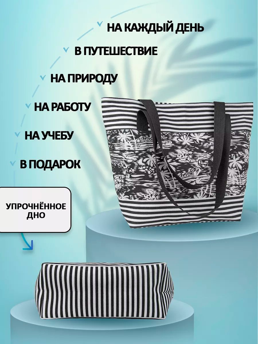 Сумка шоппер Небосой текстиль черный купить,NaN