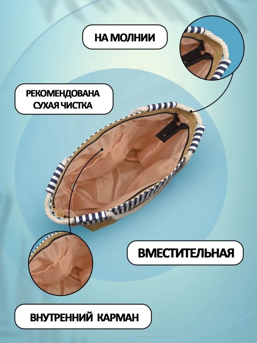 Сумка шоппер Небосой экокожа синий купить,NaN