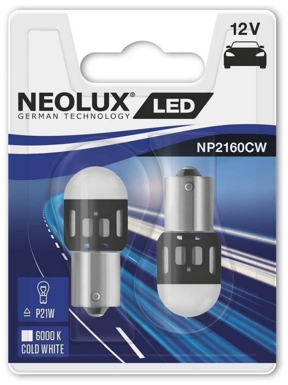 Neolux NP2260CW-02B светодиодная P21/5W, 2 шт