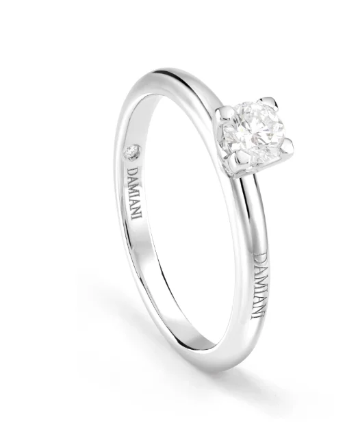 Кольцо Damiani Luce D 20089883 белое золото 17.3р 2.9гр купить,NaN