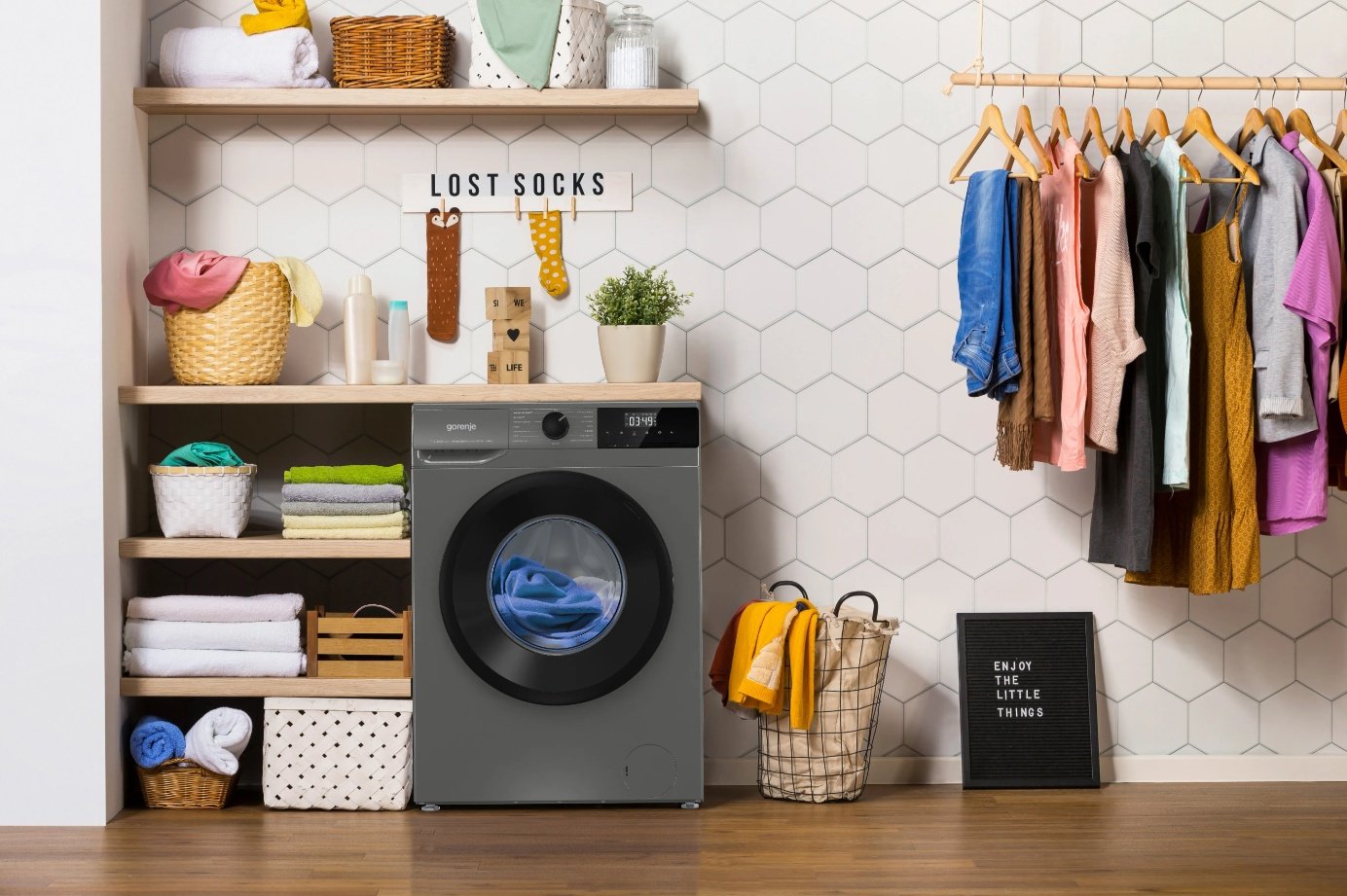 Стиральная машина Gorenje GORENJE WNHPI84AS/AR серый купить,0