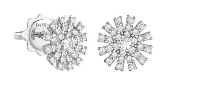 Серьги Damiani Margherita 20072761 белое золото 2.6гр купить,NaN