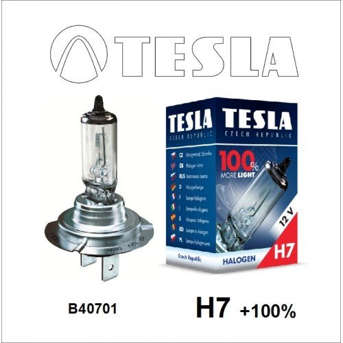 Автолампа Tesla B40701 галогенная, 1 шт