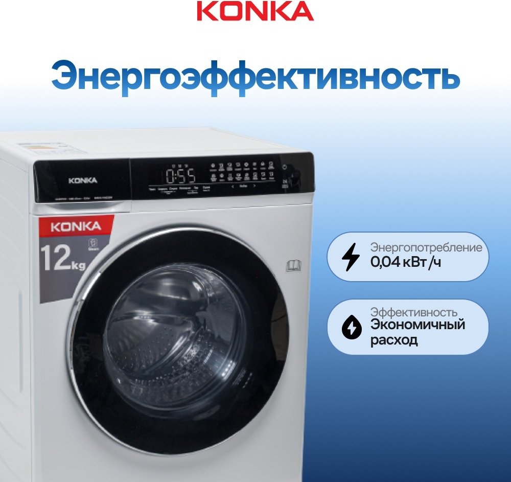 Стиральная машина KONKA KWD12-14M22BW белый - ForteMarket Стиральная машина KONKA KWD12-14M22BW белый купить,0
