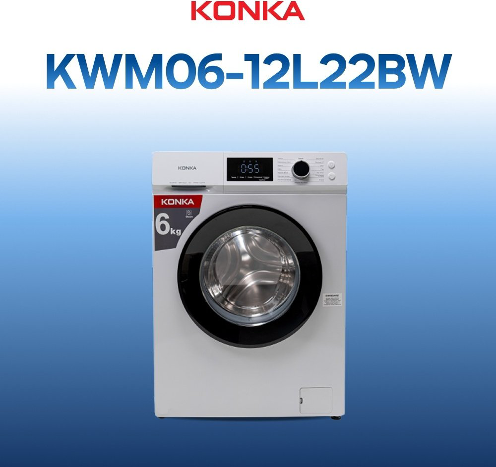 Стиральная машина KONKA KWM06-12L22BW белый купить,NaN