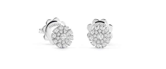 Серьги Damiani Margherita 20074584 белое золото 2.8гр купить,1370000