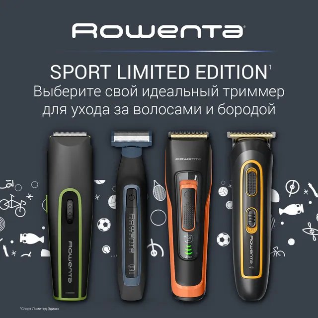 Rowenta триммер для бороды и усов Sport Forever Sharp TN6011F0