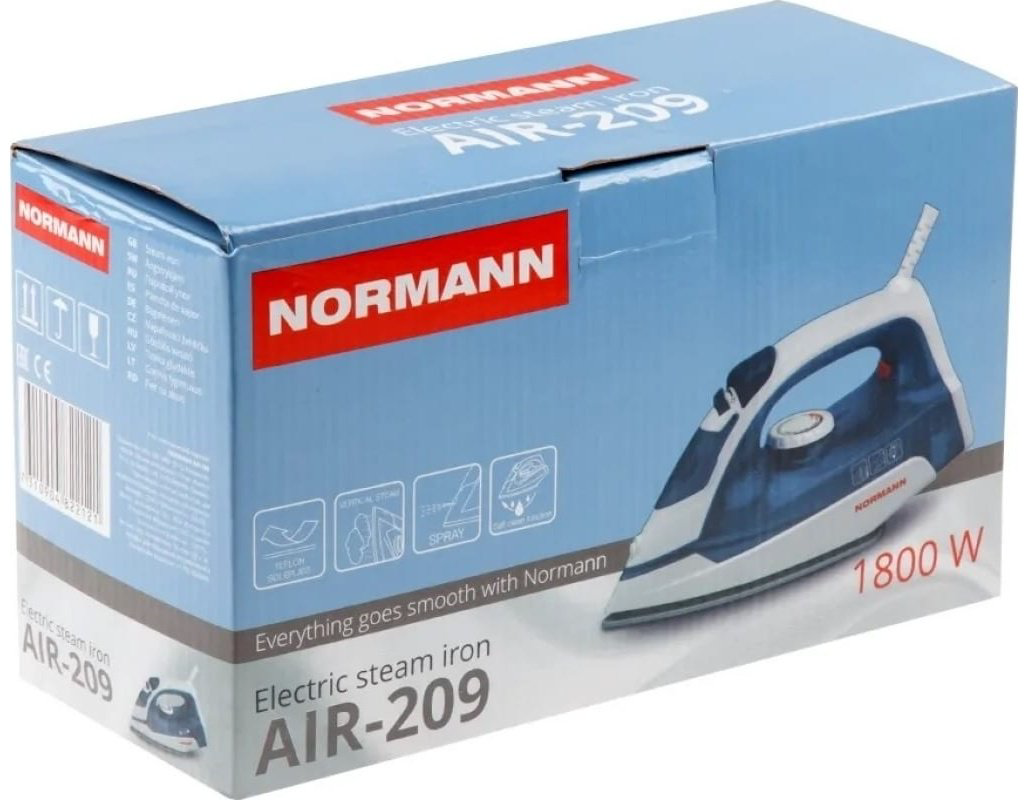 Утюг Normann AIR-209 голубой купить,NaN