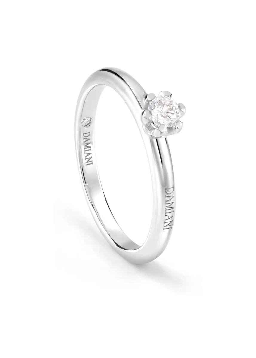 Кольцо Damiani Luce D 20087487 белое золото 13р 3.2гр купить,1480000