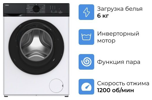 Стиральная машина ARG JG60-A112VE белый купить,NaN