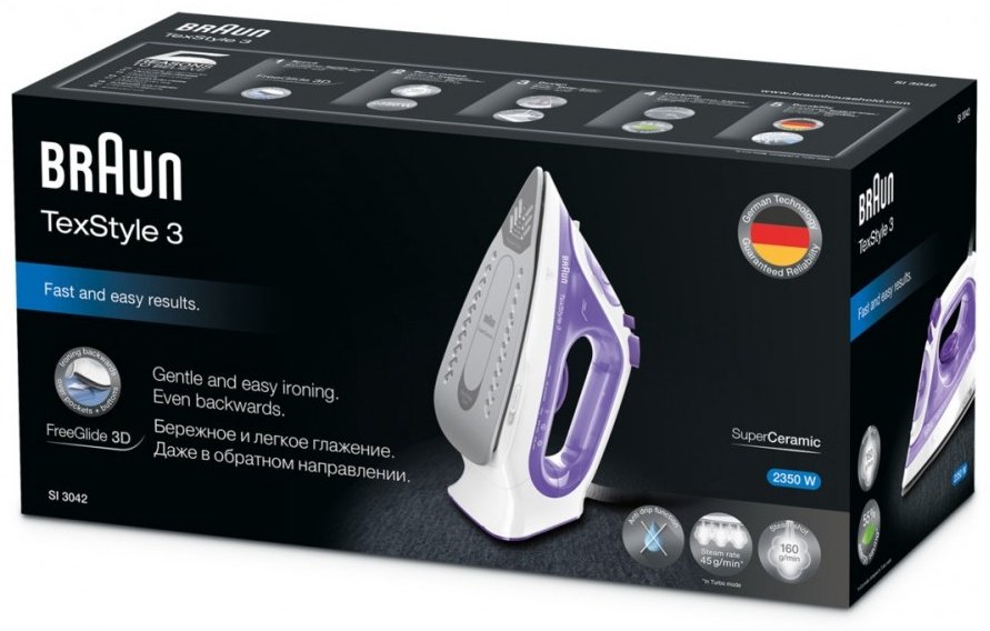 Утюг Braun SI3042VI фиолетовый купить,0