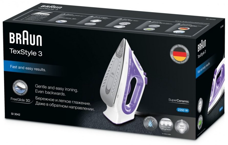Утюг Braun SI3042VI фиолетовый купить,NaN