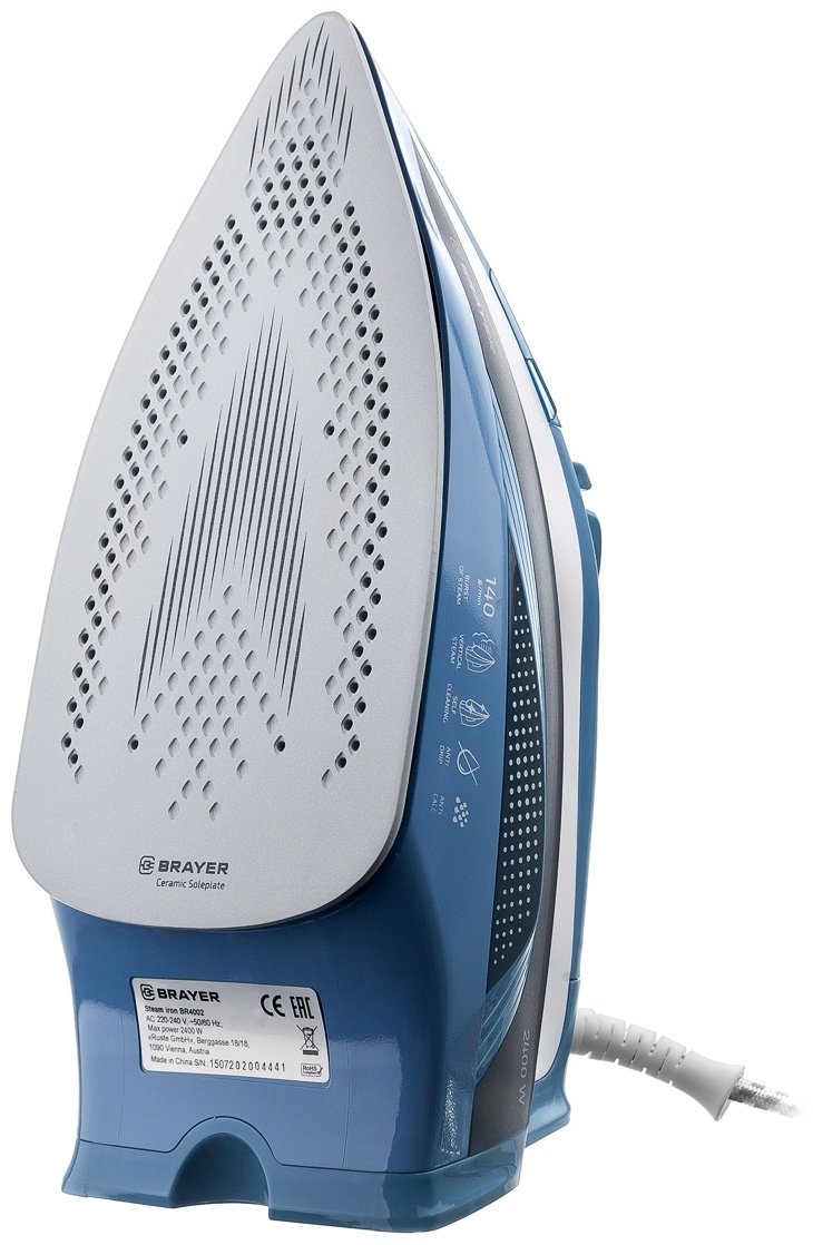 Утюг BRAYER BR-4002 белый, синий