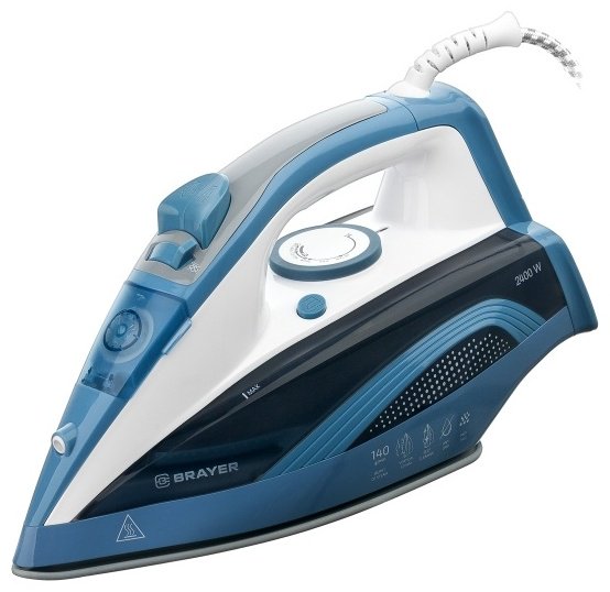 Утюг BRAYER BR-4002 белый, синий купить,0