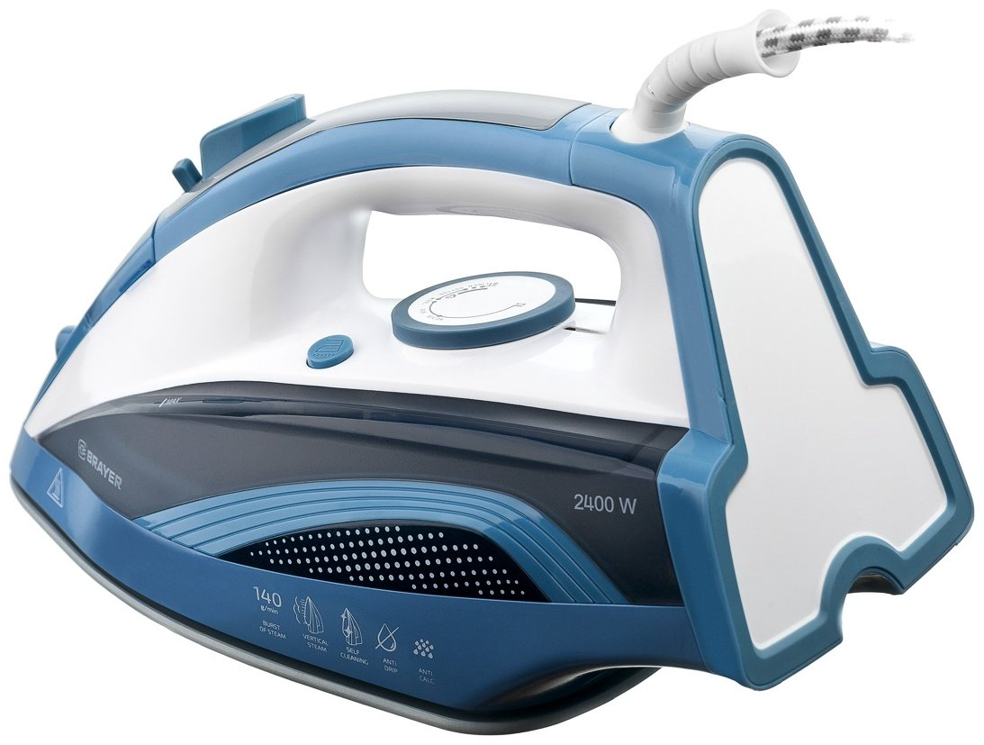 Утюг BRAYER BR-4002 белый, синий купить,NaN