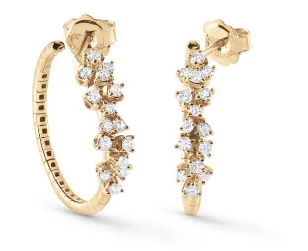 Серьги Damiani Mimosa Flexi 20110810 желтое золото 7гр купить,3530000
