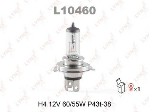 LYNXauto L10460 галогенная H4, 1 шт