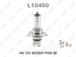 LYNXauto L10460 галогенная H4, 1 шт