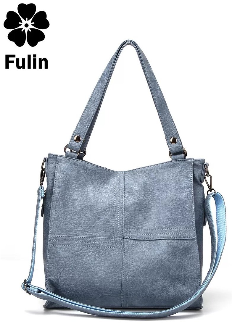 Сумка багет FULIN экокожа синий купить,NaN
