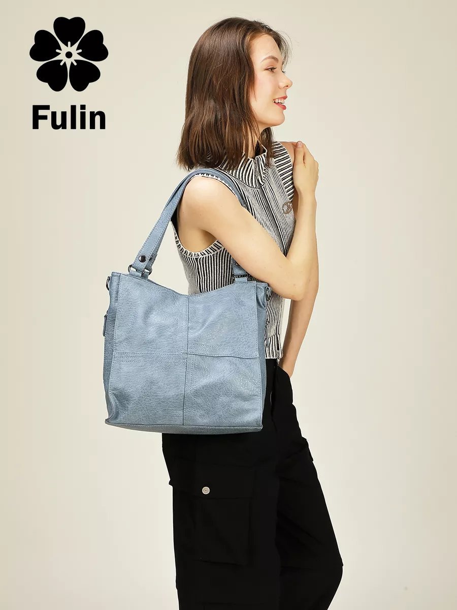 Сумка багет FULIN экокожа синий купить,NaN