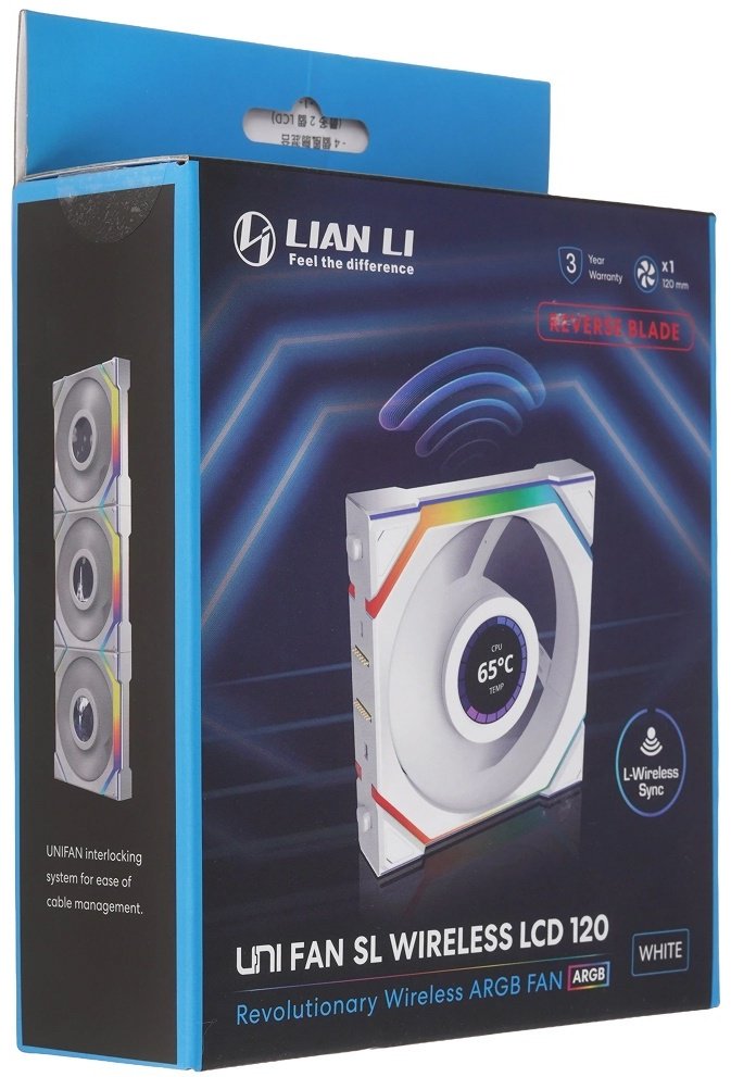 Вентилятор LIAN LI UNI FAN SL WIRELESS LCD 120 Reverse Blade, G99.12RSLLCD1W1W.00