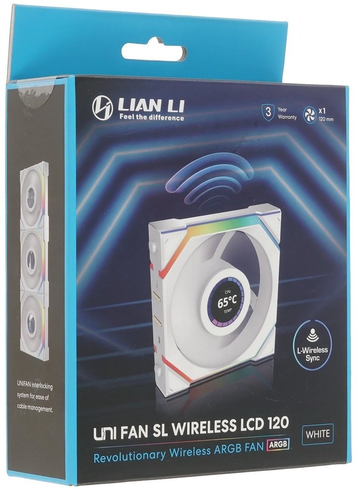 LIAN LI UNI FAN SL WIRELESS LCD 120 Reverse Blade No controller G99.12SLLCD1W1W.00