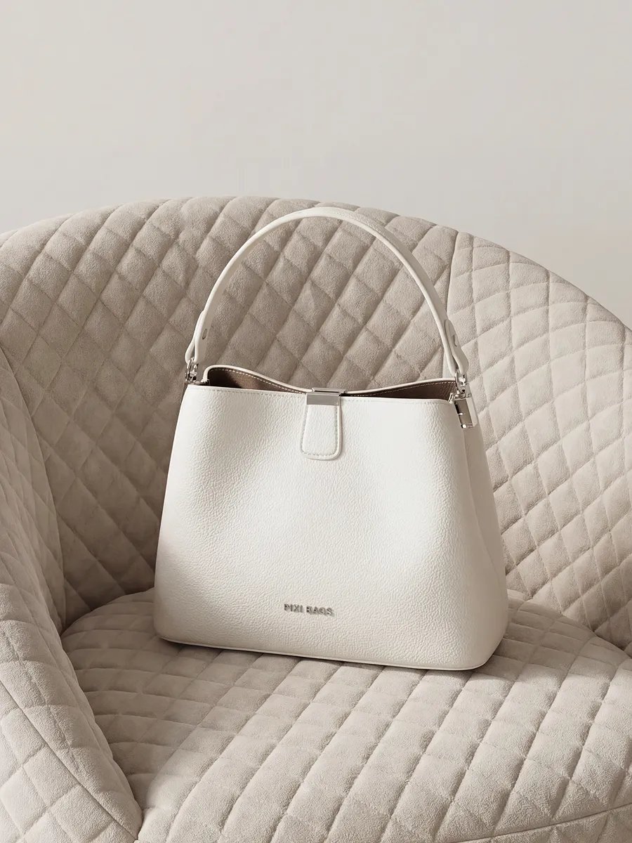 Сумка багет PIXI BAGS искусственная кожа белый купить,NaN
