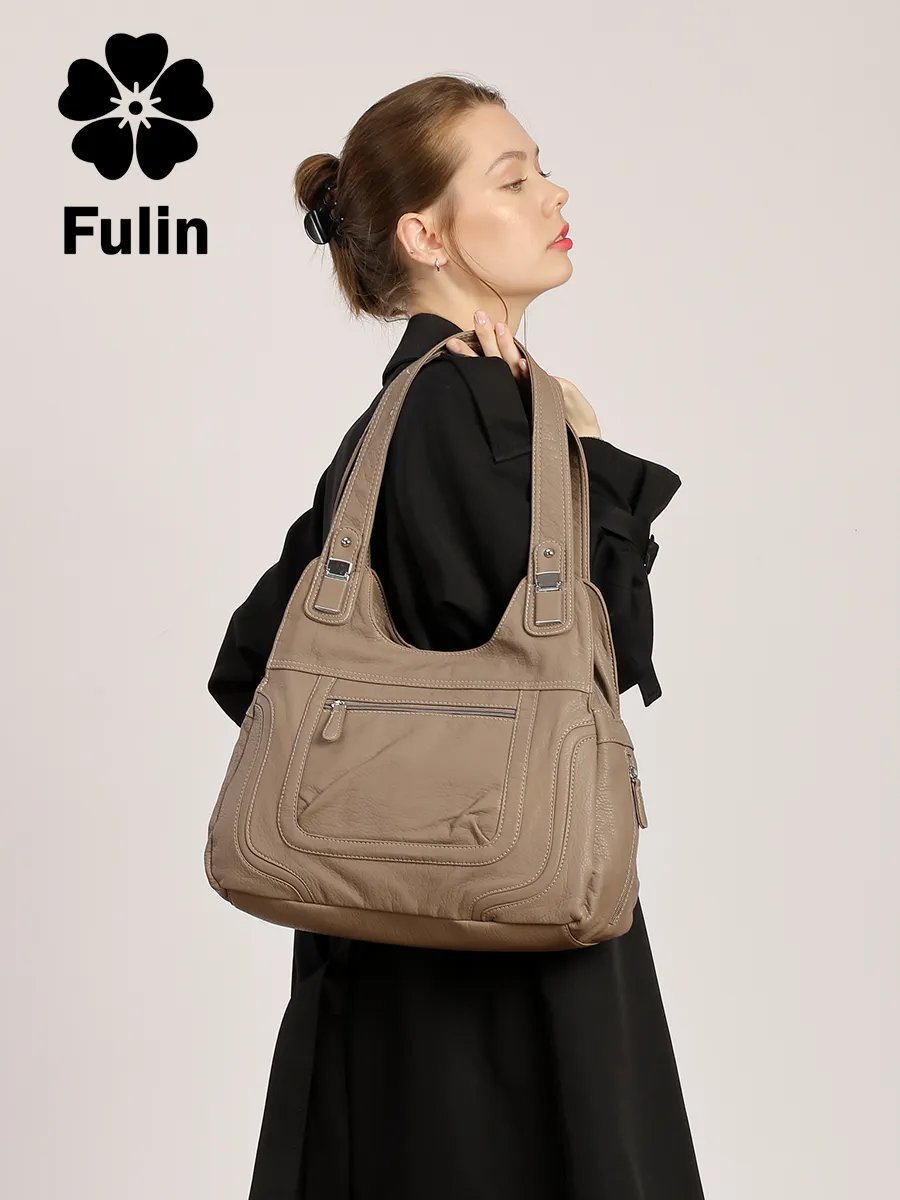 Сумка шоппер FULIN искусственная кожа зеленый купить,NaN