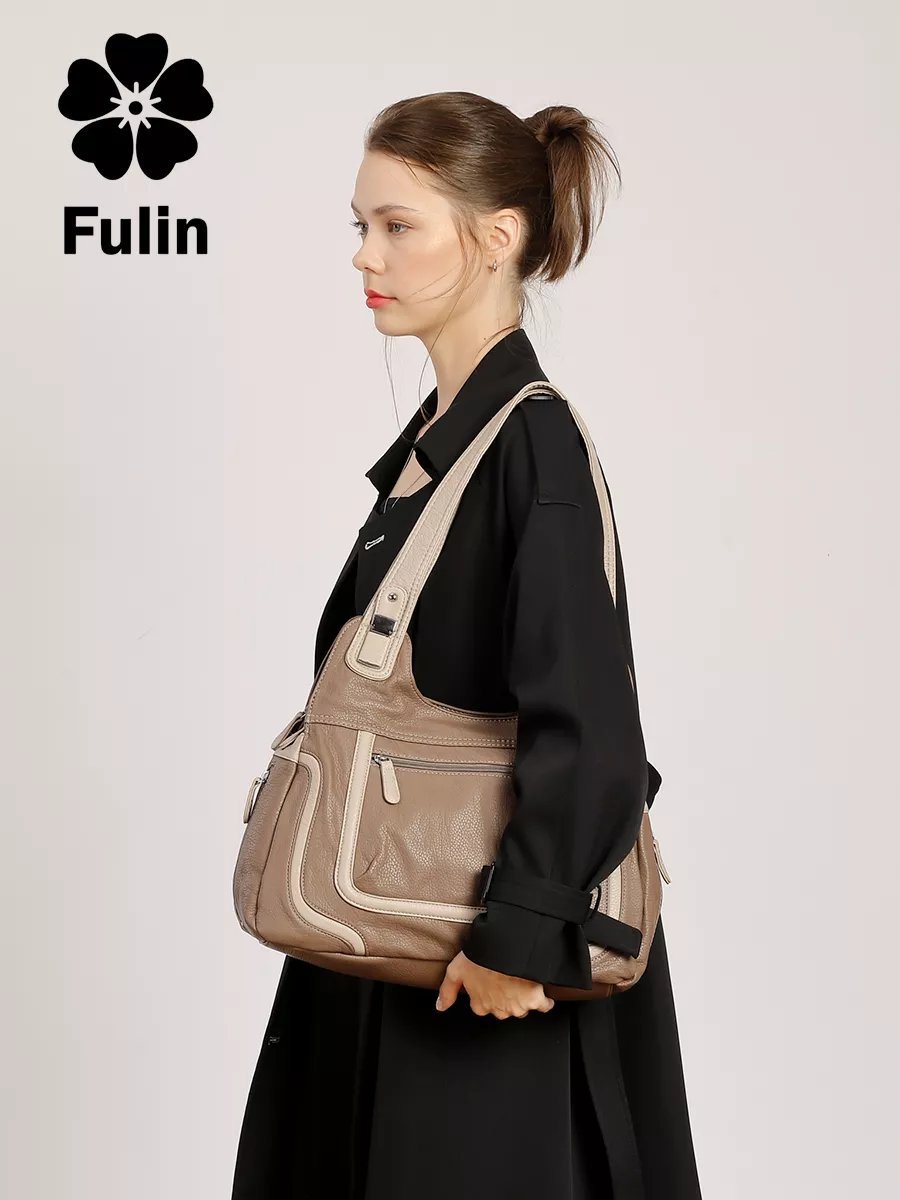 Сумка шоппер FULIN искусственная кожа зеленый купить,NaN