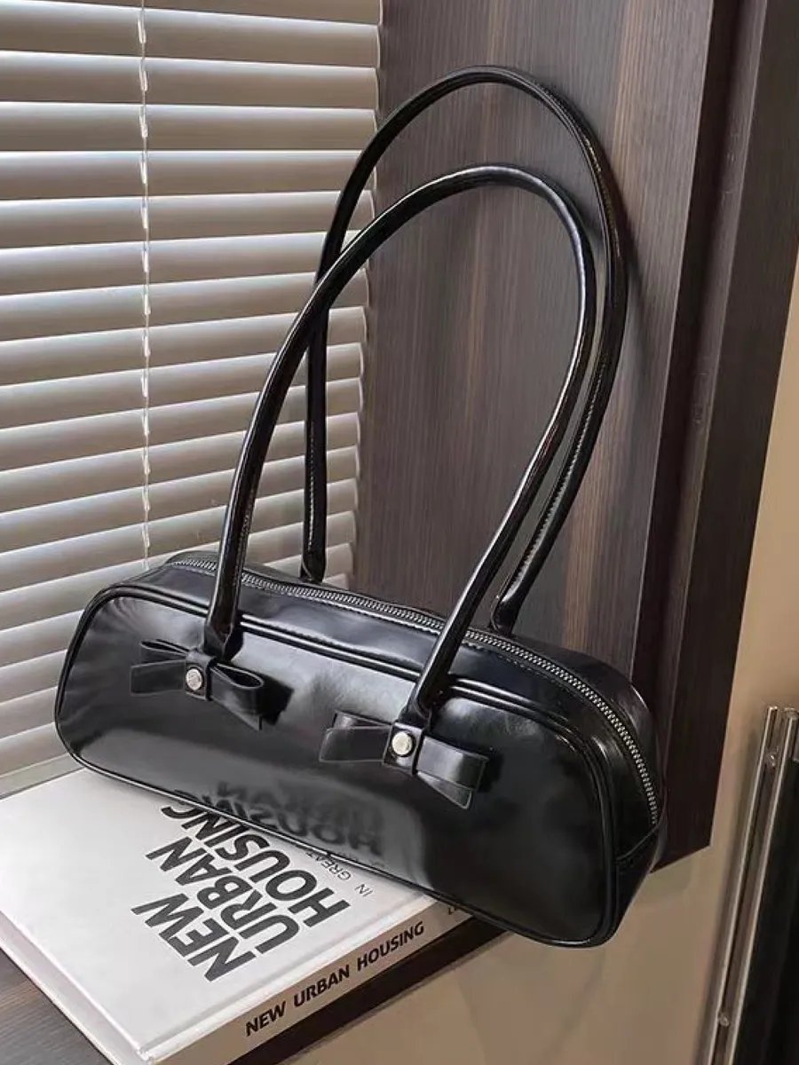 Сумка багет SLAYY! полиуретан черный купить,NaN