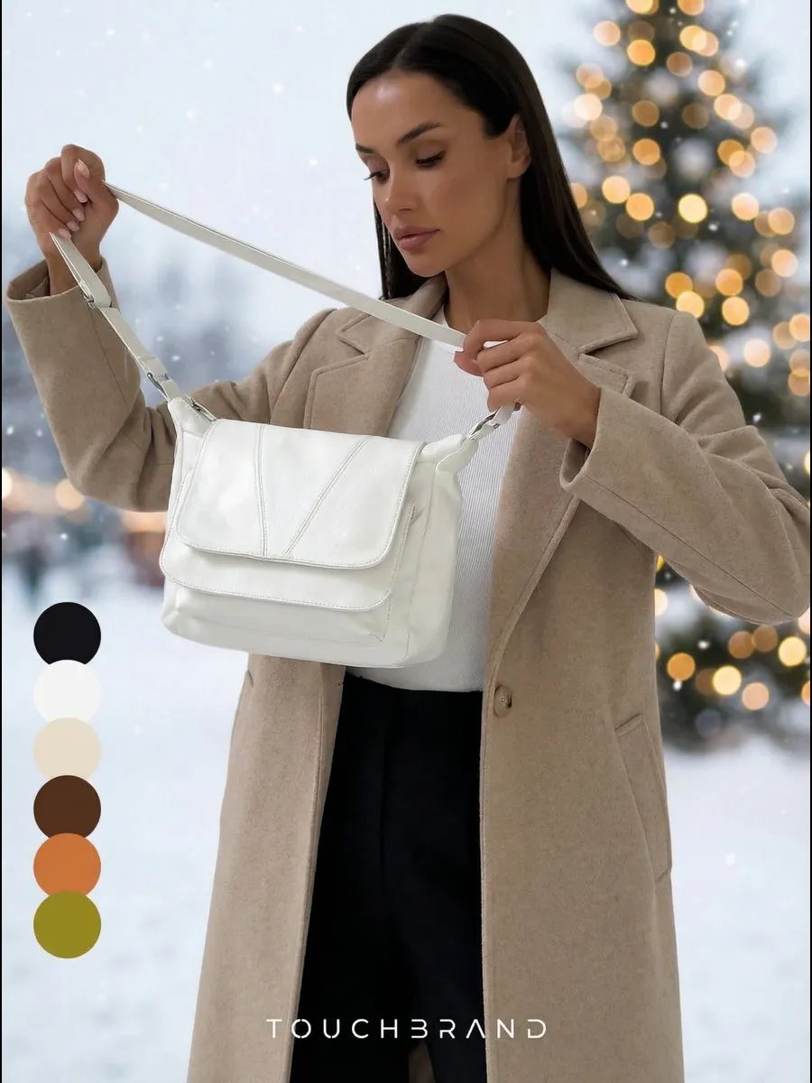 Сумка поясная TOUCHBRAND экокожа белый купить,NaN